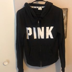 Victoria’s Secret PINK zip up jacket in black